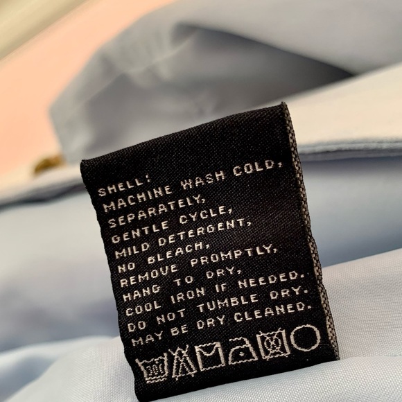 London Fog Water Repellant Coat Stone Blue Medium Petite - Picture 10 of 13